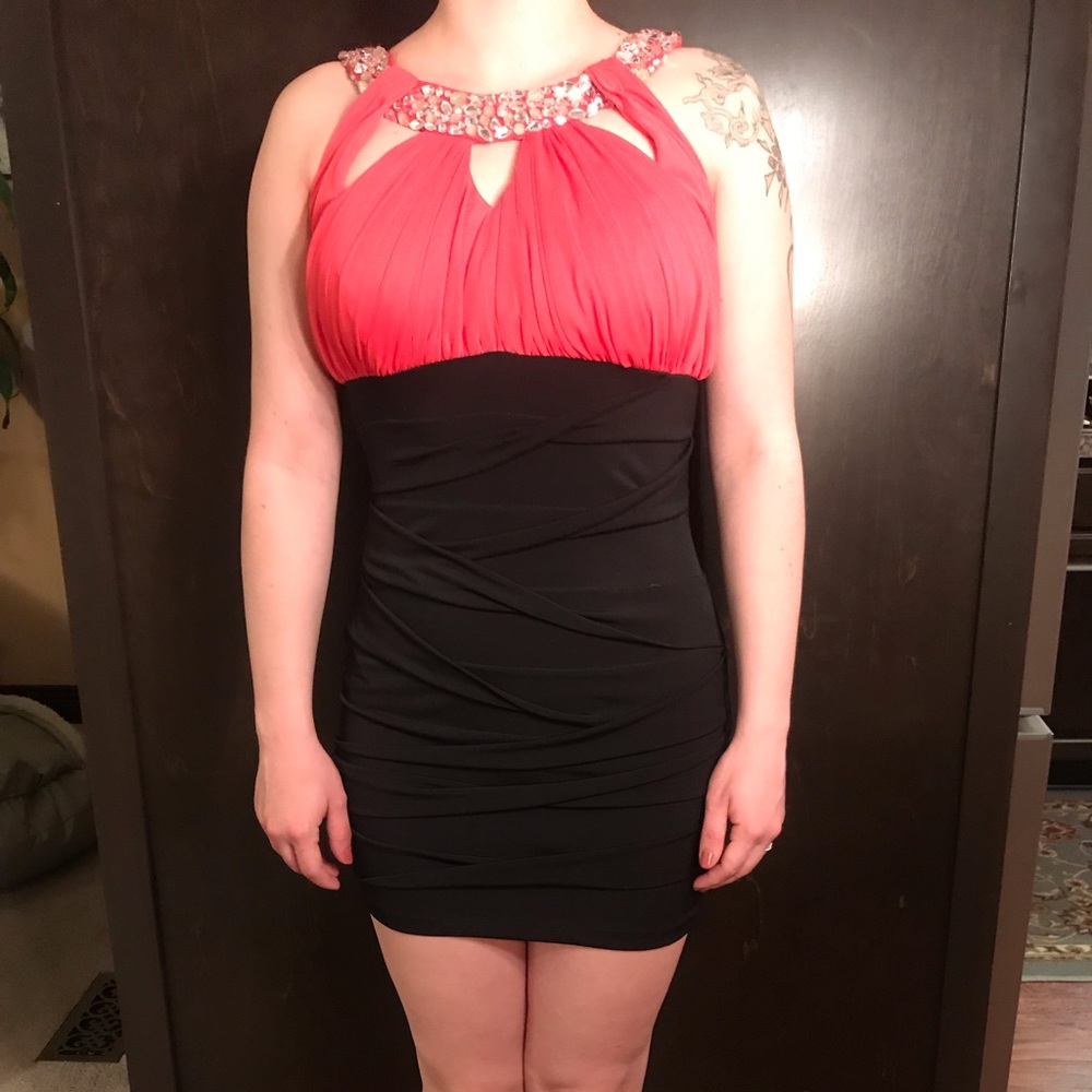 Tight Black & Pink Dress